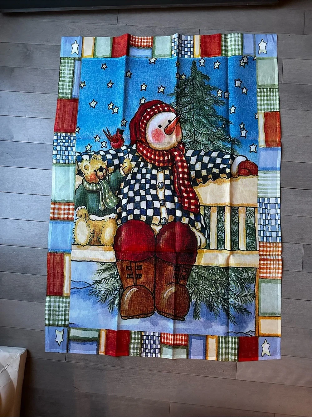Christmas Winter Holiday Seasonal Daisy Kingdom You are Not Alone Snowman Flag